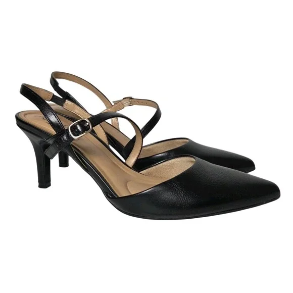 Abella True Comfort Pumps Women's 9.5M Black Cushioned Dress Shoe 2" Heel - Picture 9 of 9